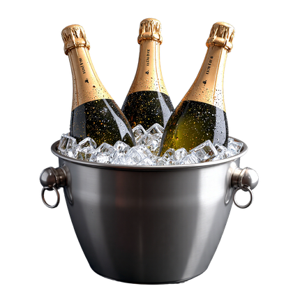 Silver Ice Bucket With Champagne Bottles 3