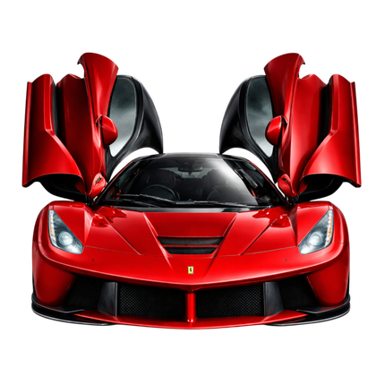 Red Ferrari With Doors Up