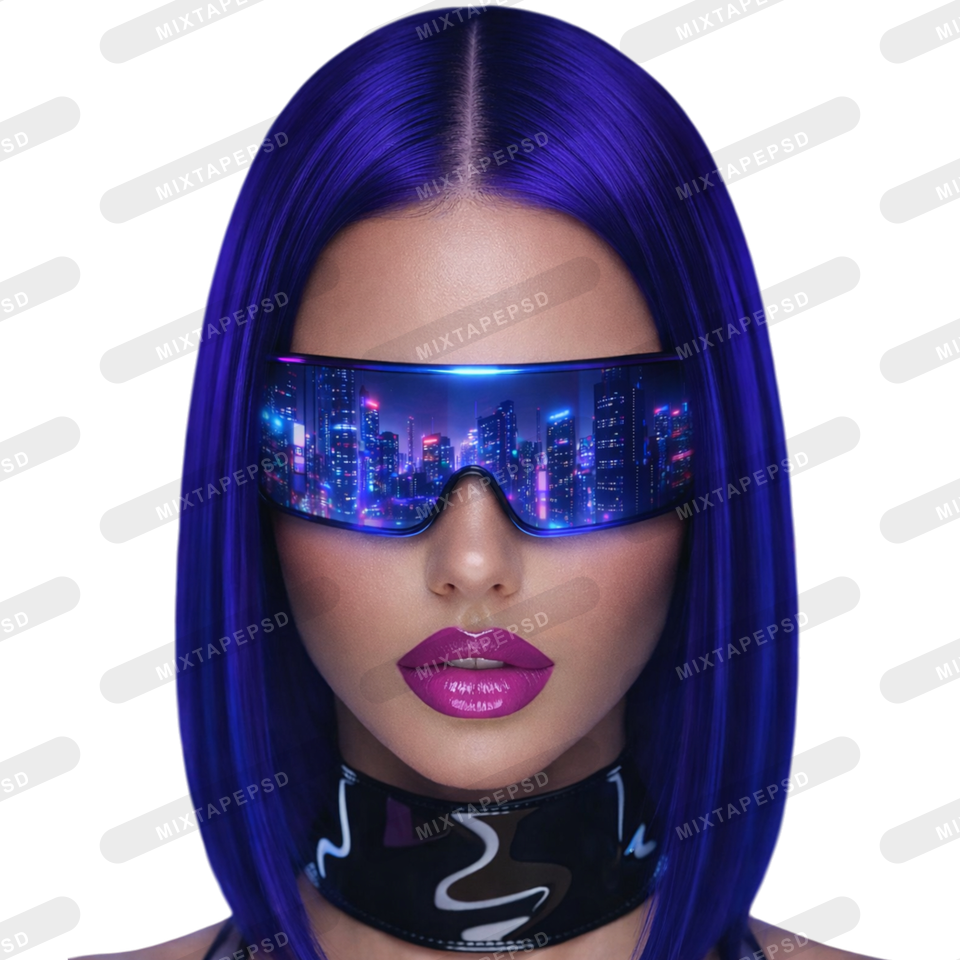 Futuristic Club Flyer Model PNG