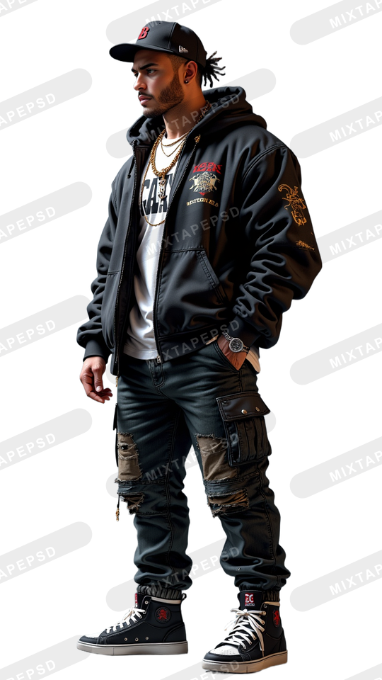 Hip Hop Male Model PNG 17