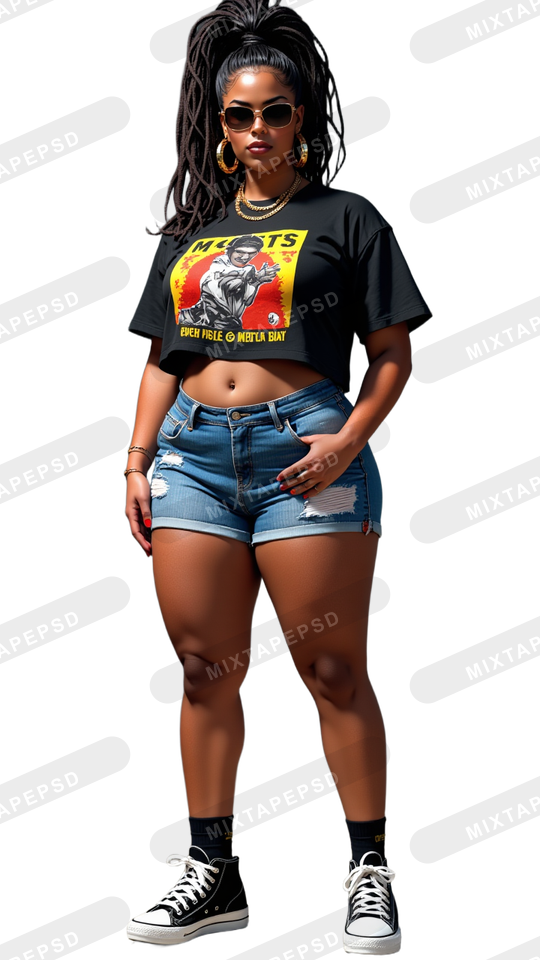 Hip Hop Female Model PNG 22