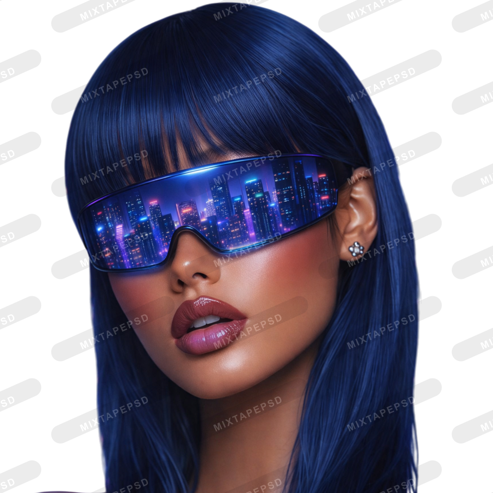 Futuristic Club Flyer Model PNG 2