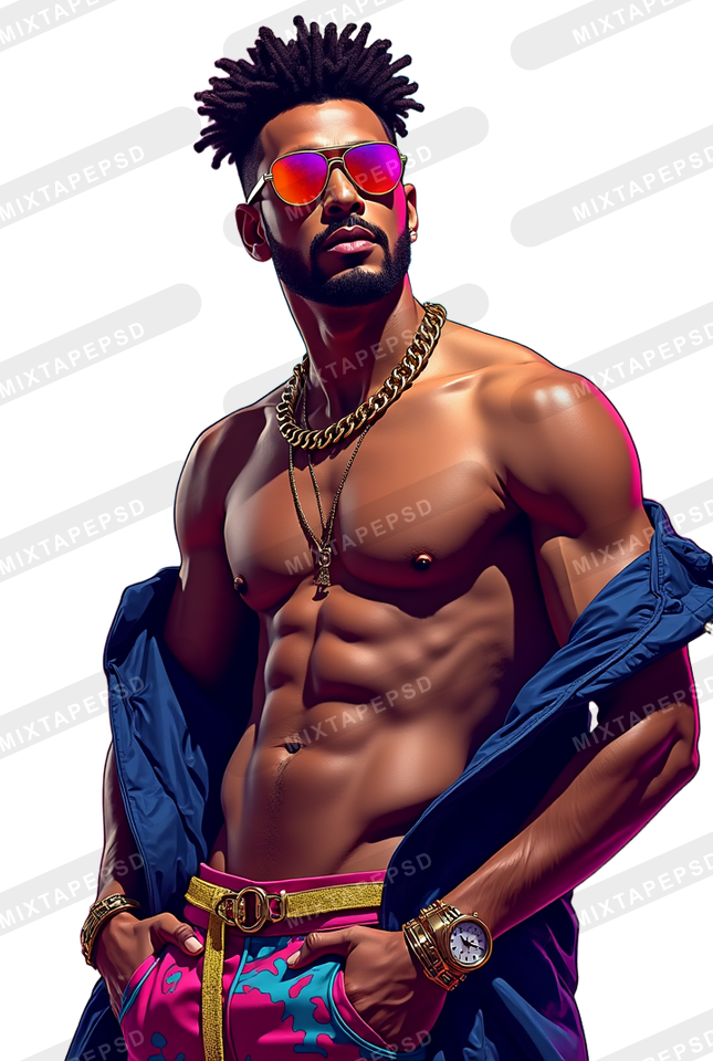 Male Club Flyer Model Png 28