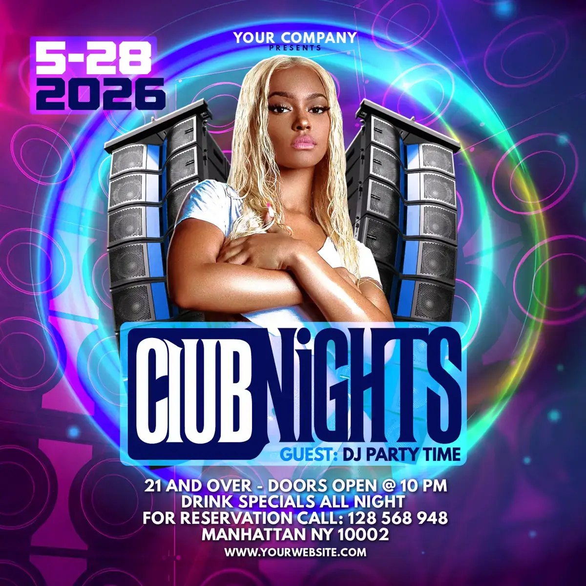 Flyer PSD Template Club Nights 25