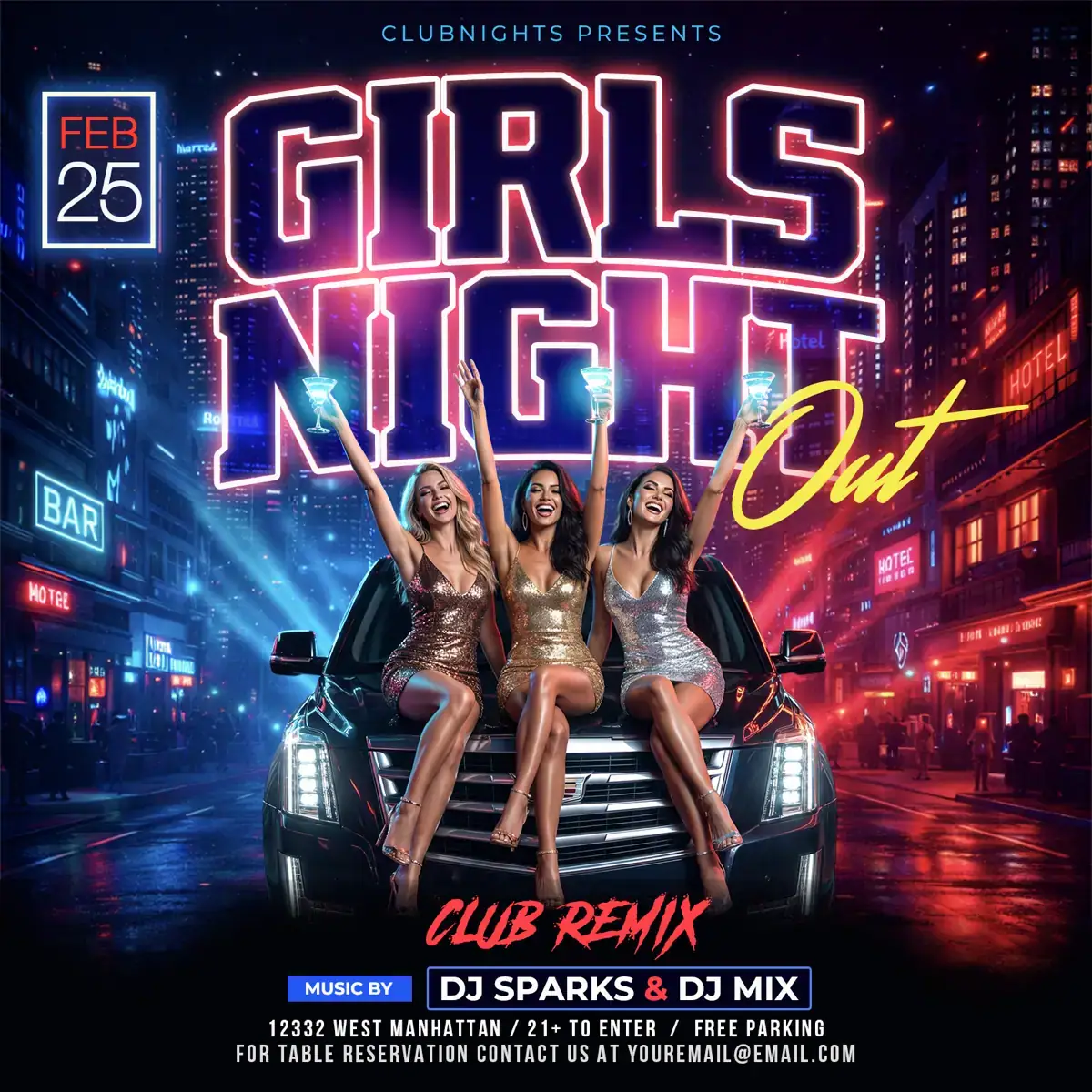 Flyer Template Girls Night Out