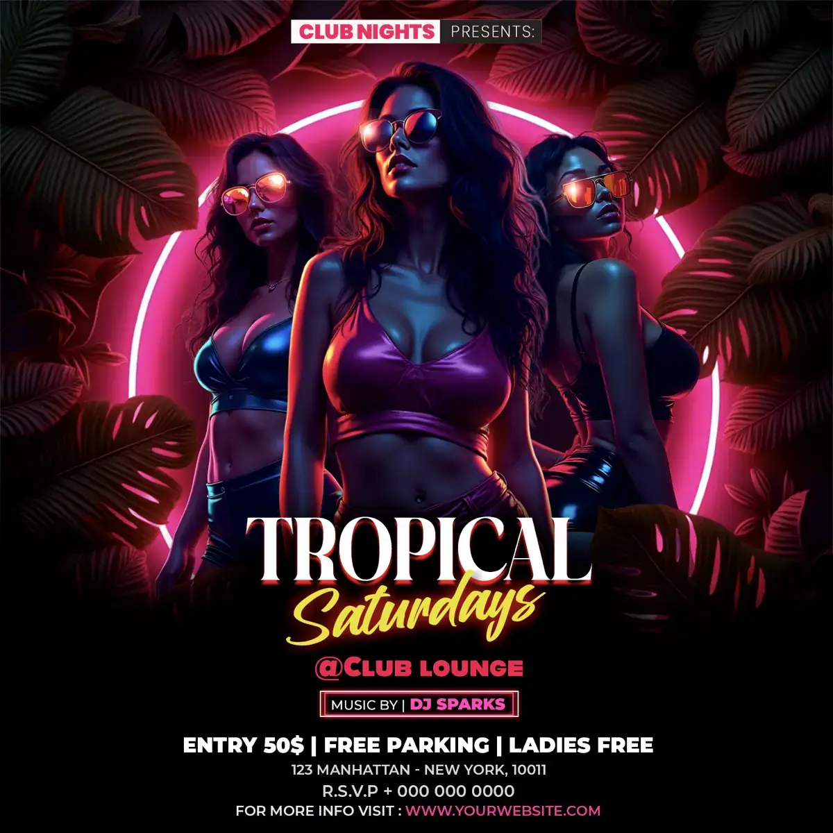 Flyer Template Tropical Saturdays