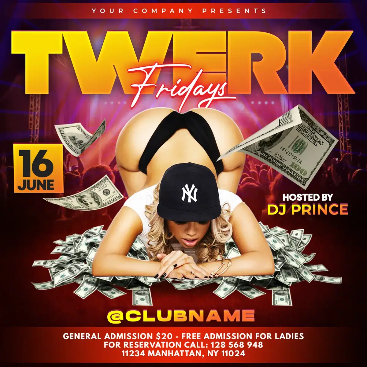 Flyer Template Twerk Fridays