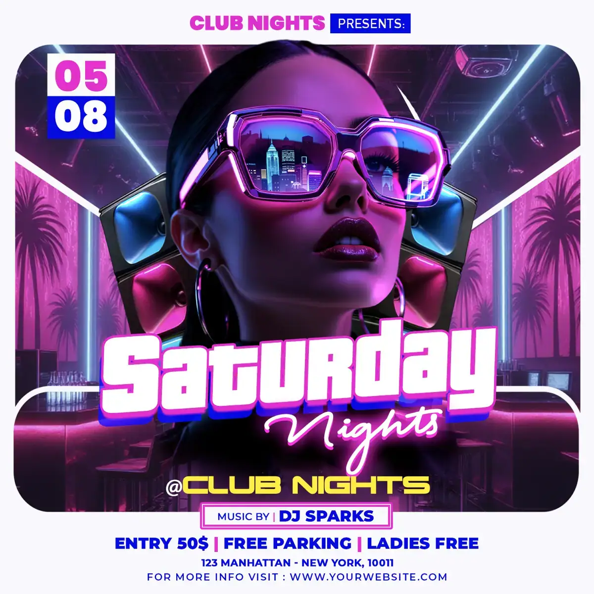 Saturday Nights Club Flyer Template