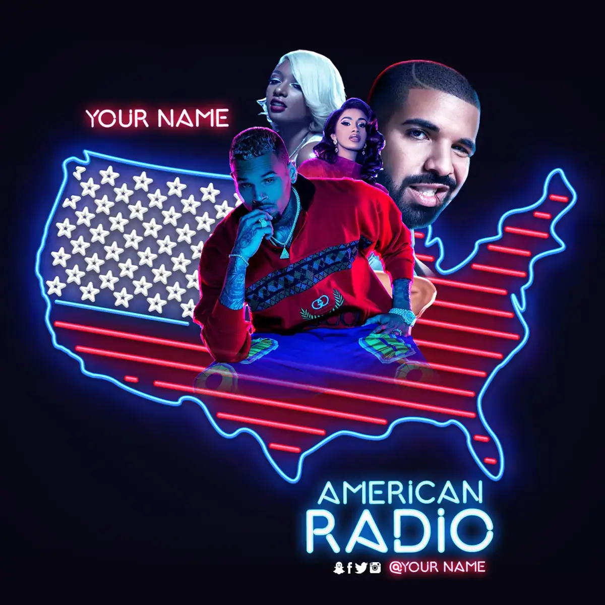 Mixtape Cover Template American Radio