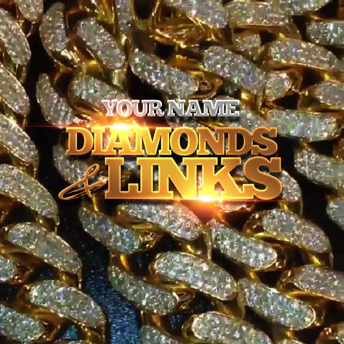 Mixtape Cover Template Diamonds and Links