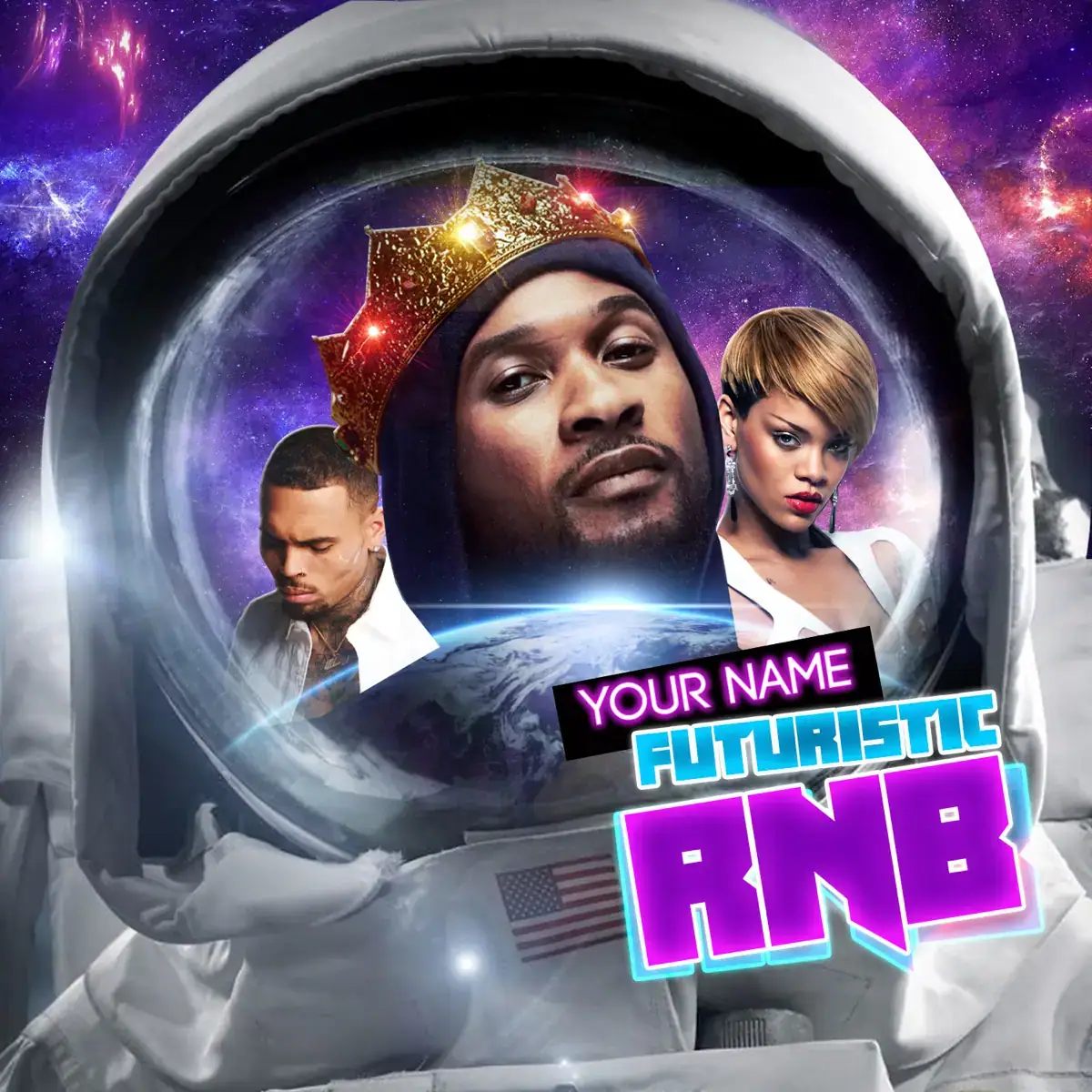 Mixtape Cover Template Futuristic R&B