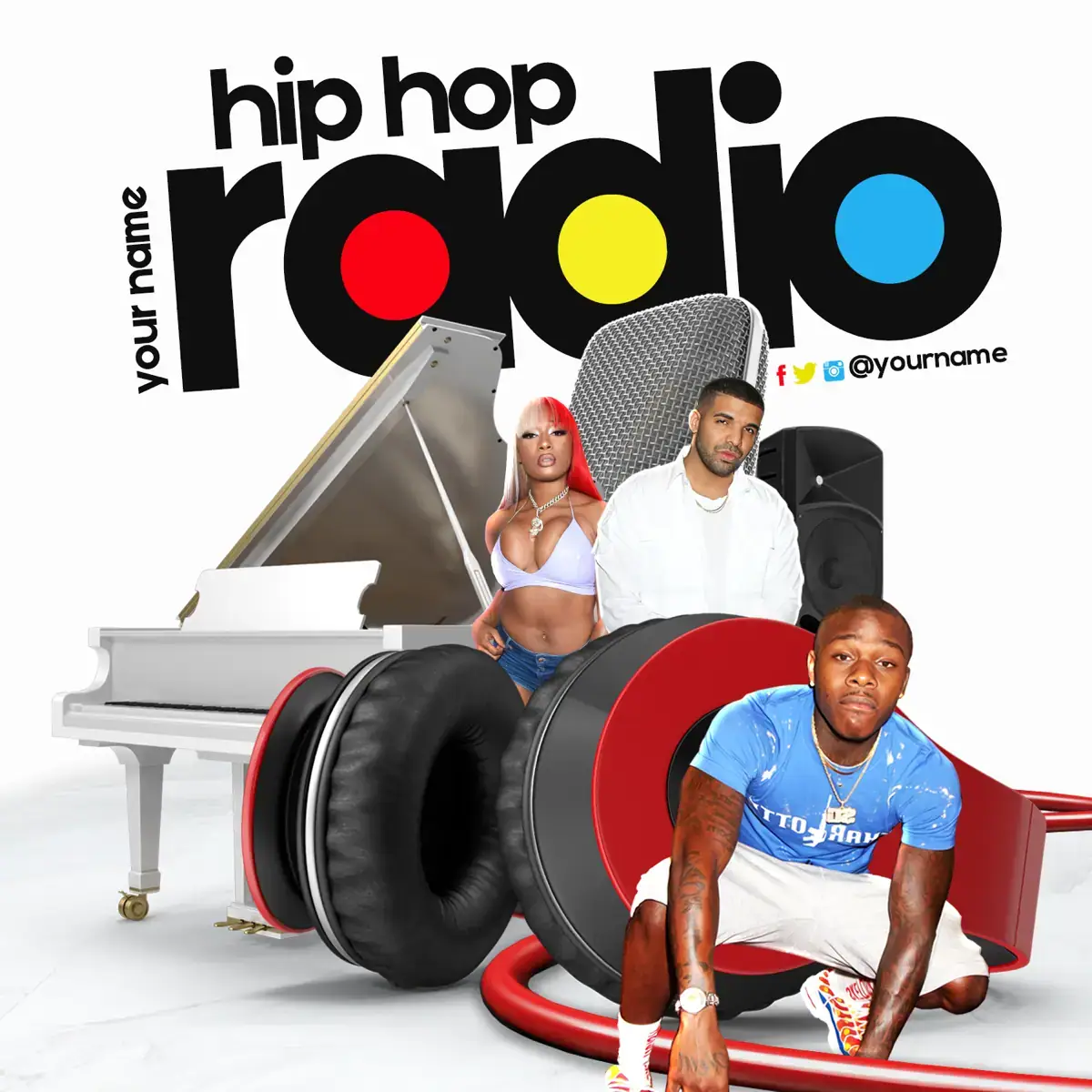 Mixtape Cover Template Hip Hop Radio 105