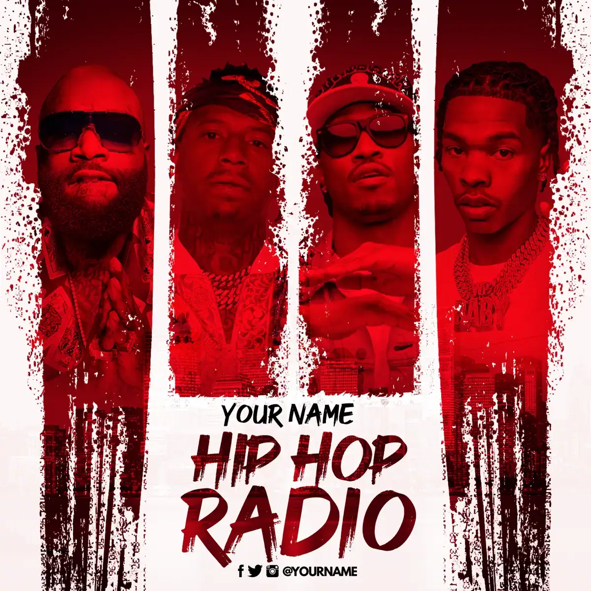 Mixtape Cover Template Hip Hop Radio 109
