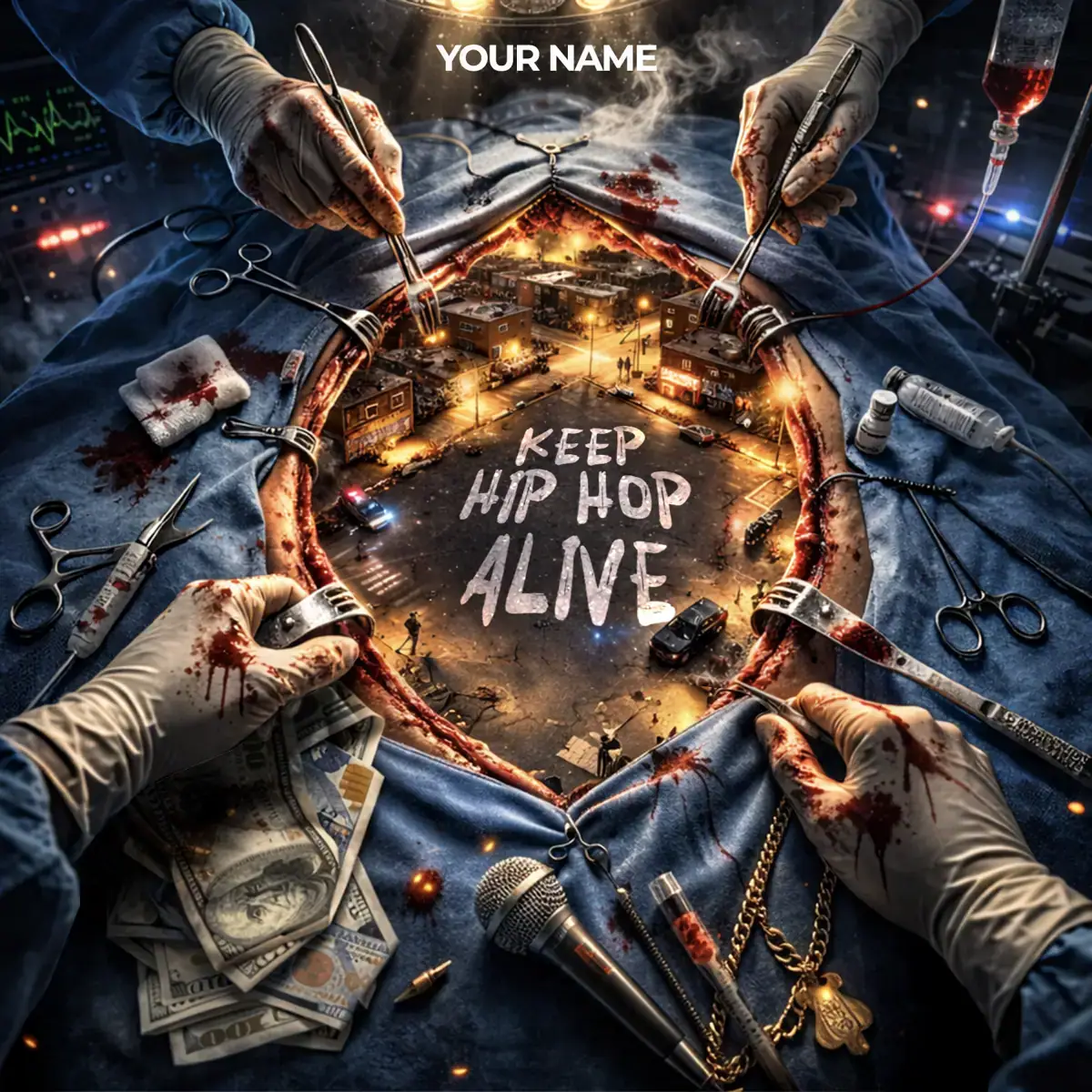 Mixtape Cover Template Keep Hip Hop Alive