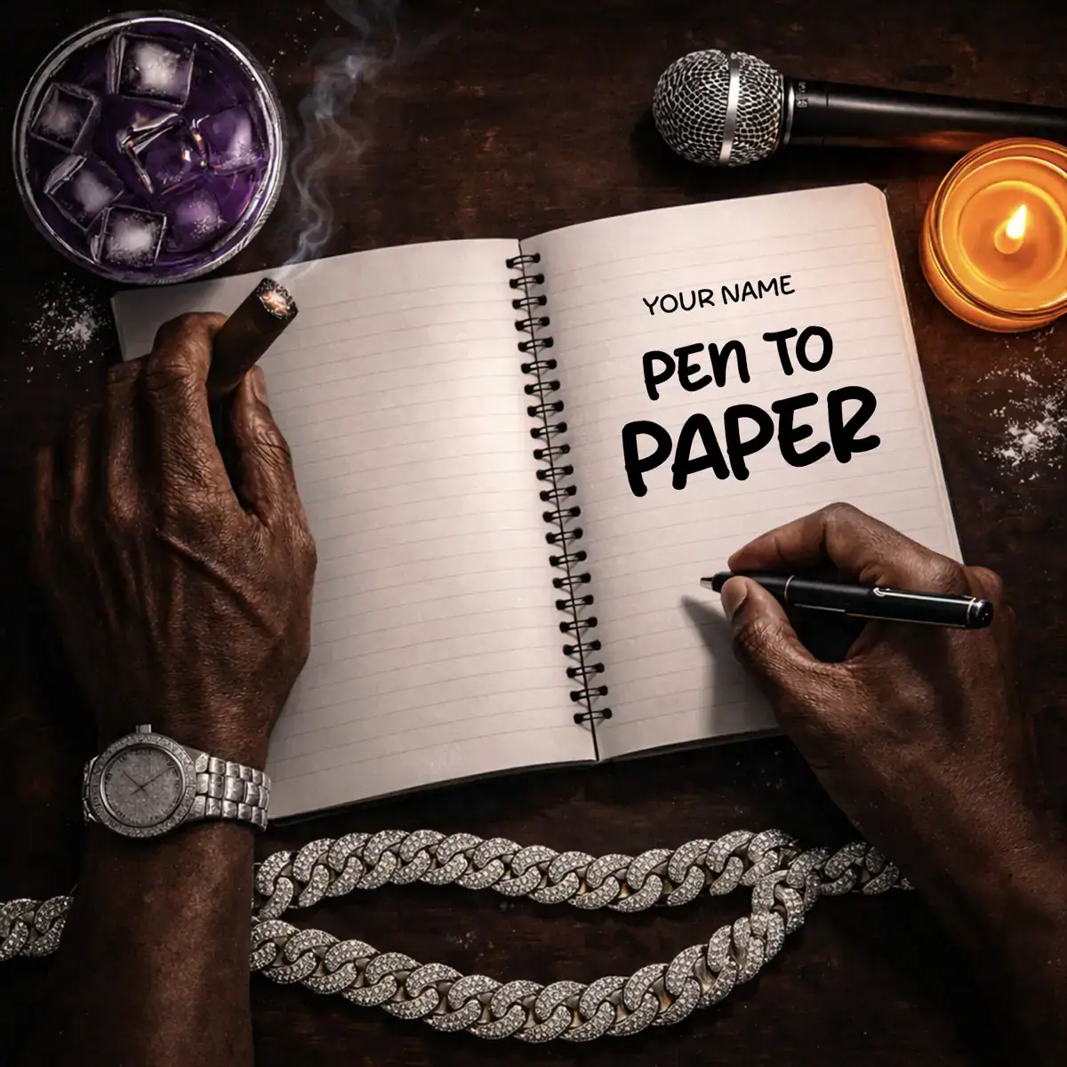 Mixtape Cover Template Pen to Paper
