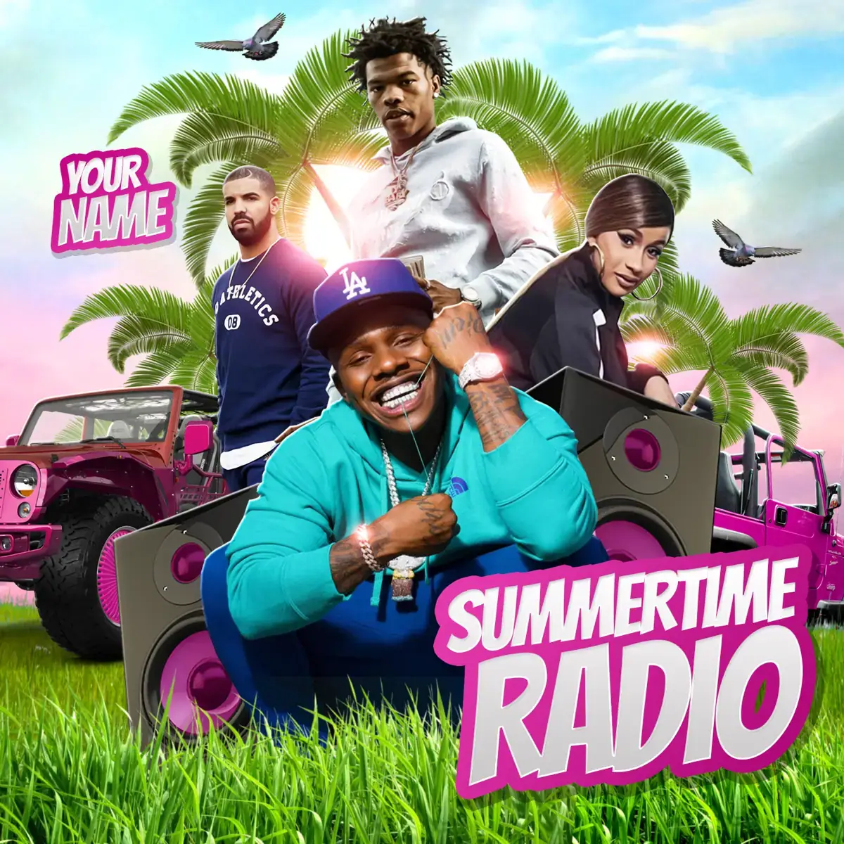 Mixtape Cover Template Summertime Radio