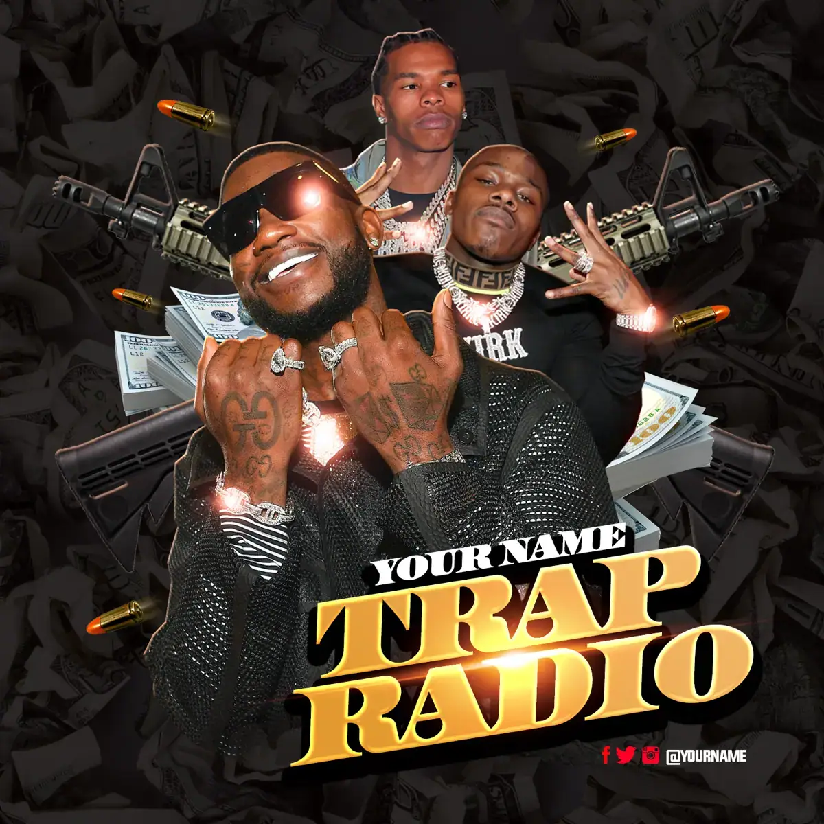 Mixtape Cover Template Trap Radio 10