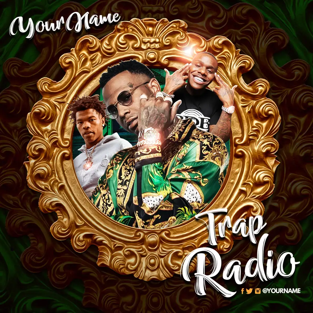 Mixtape Cover Template Trap Radio 8