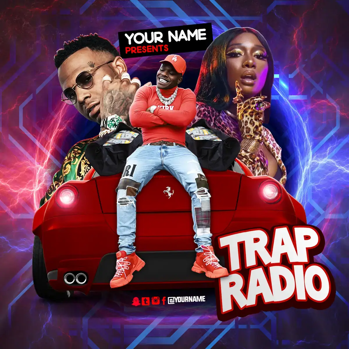 Mixtape Cover Template Trap Radio 9