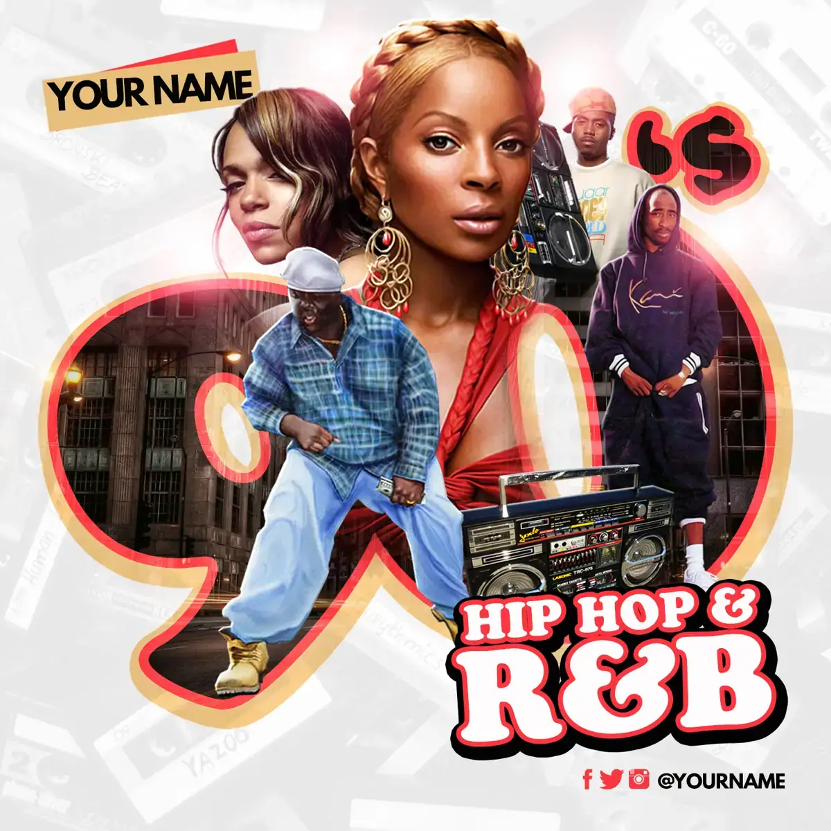 Mixtape Template 90s Hip Hop R&B