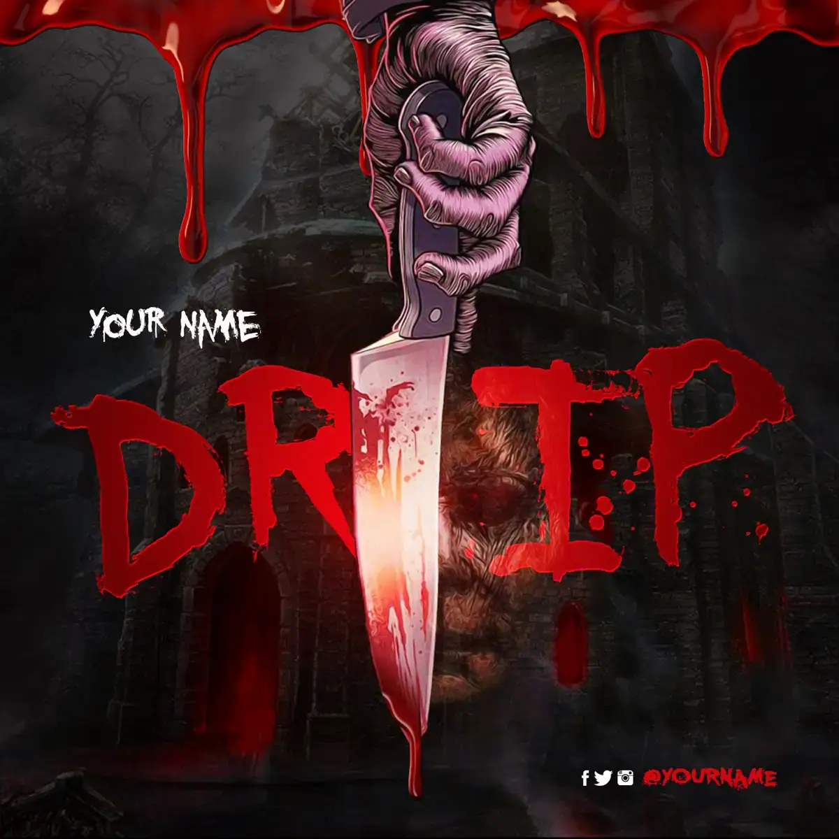 Mixtape Template Halloween Drip
