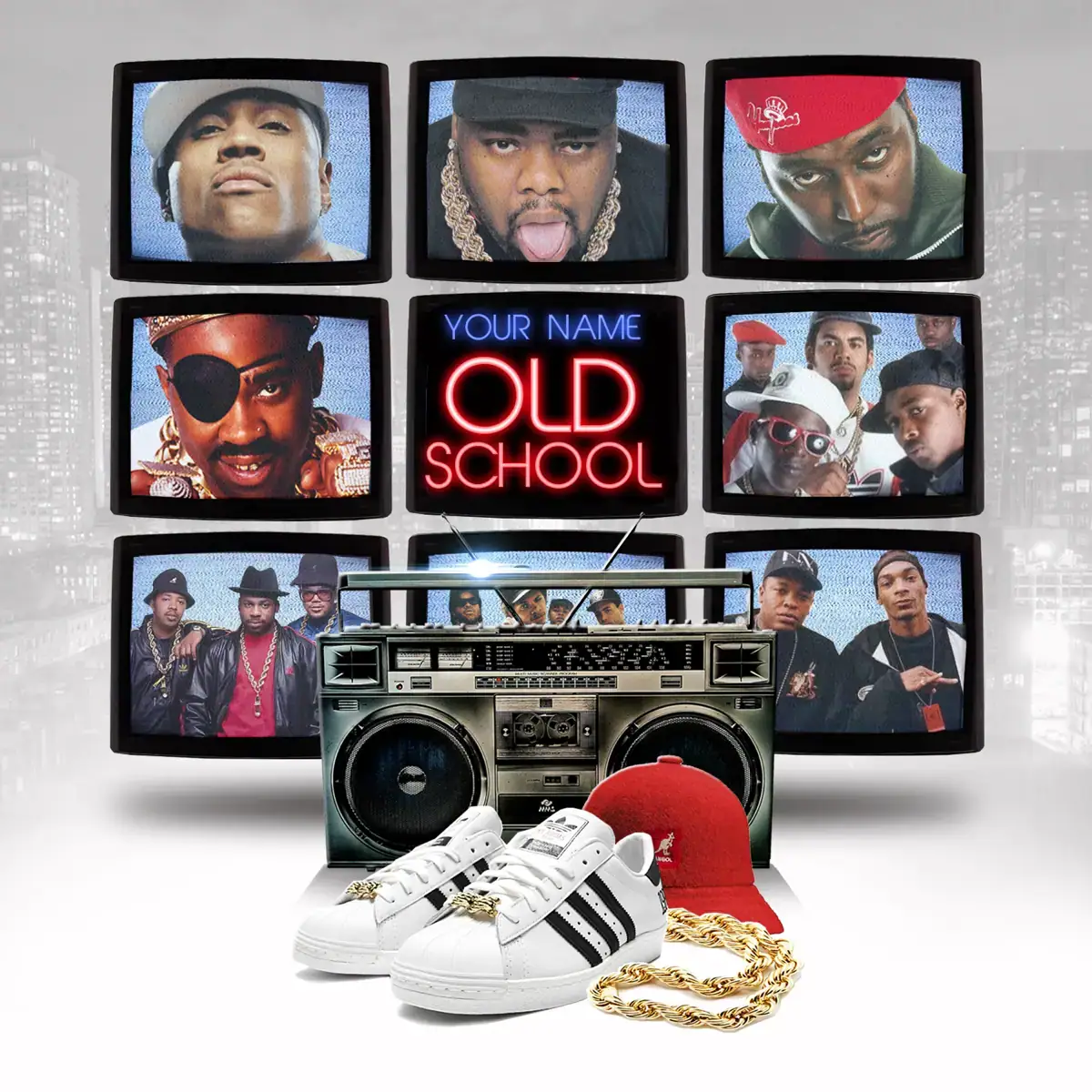 Mixtape Template Old School Hip Hop 4