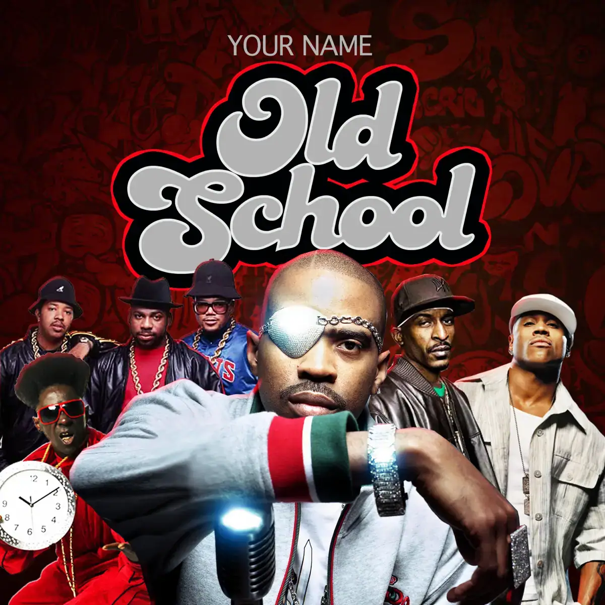Mixtape Template Old School Hip Hop 8