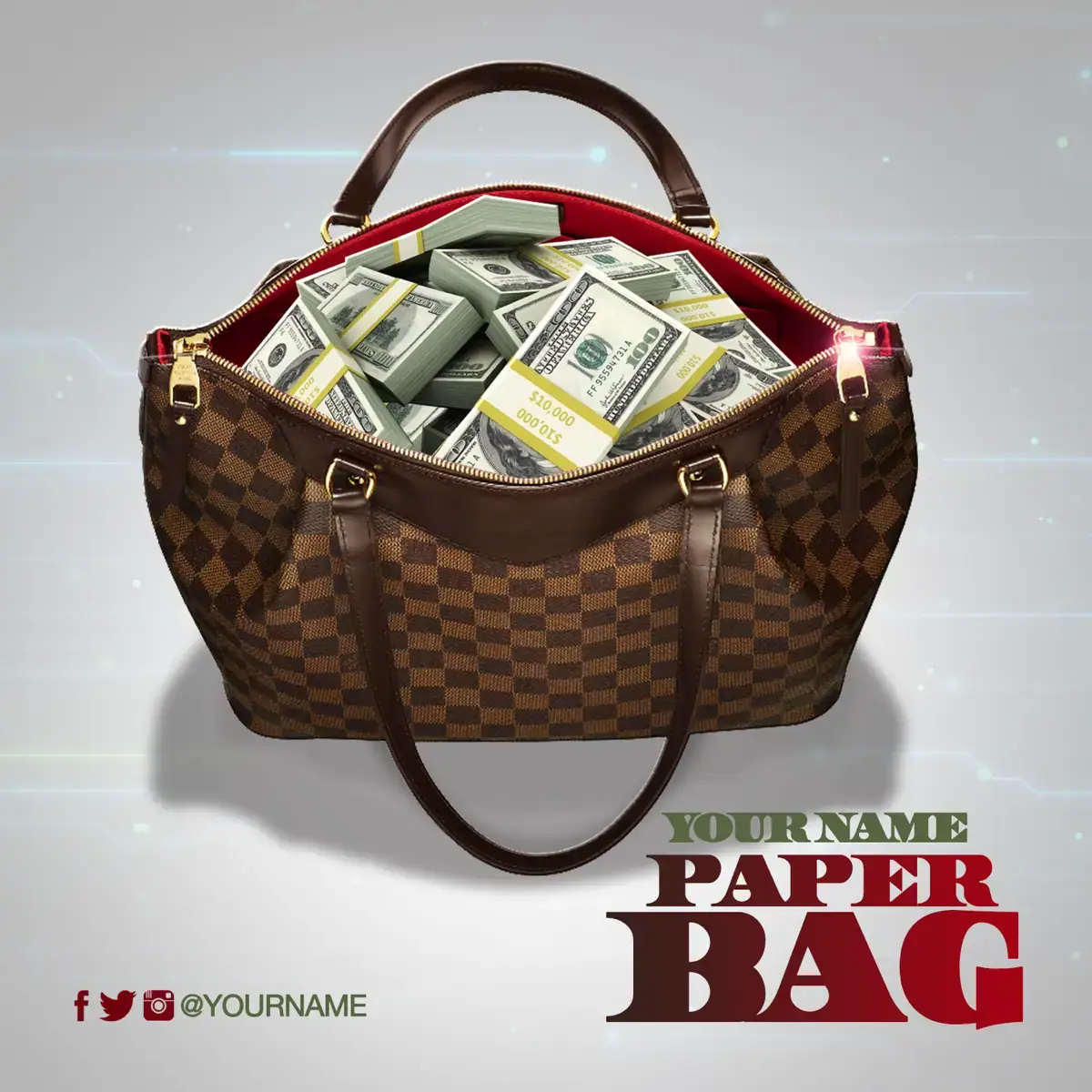 Mixtape Template Paper Bag
