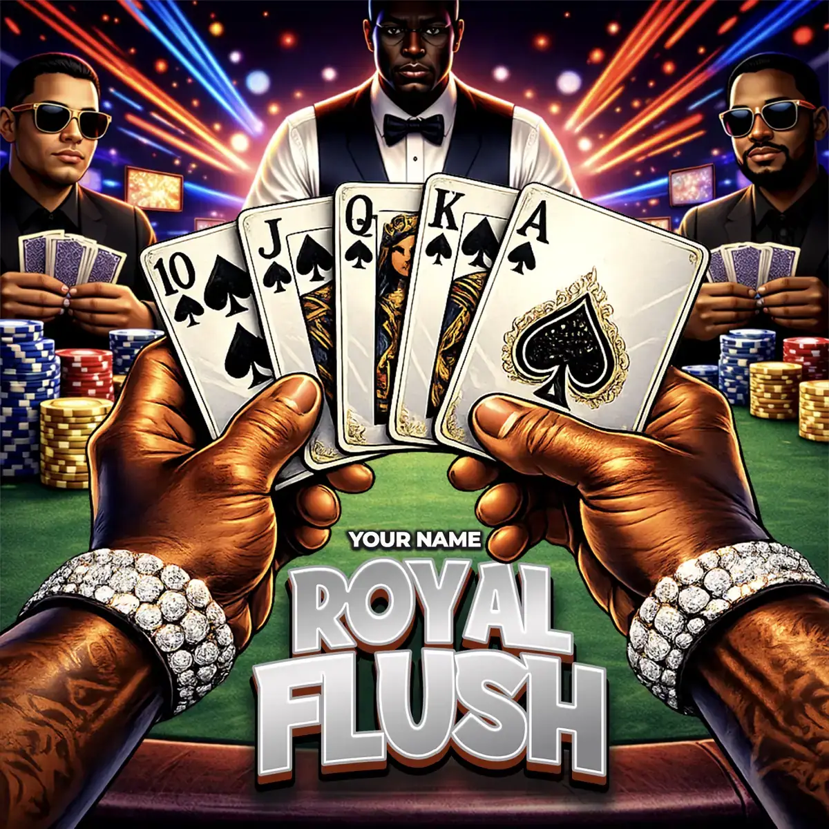 Royal Flush Mixtape Cover Template