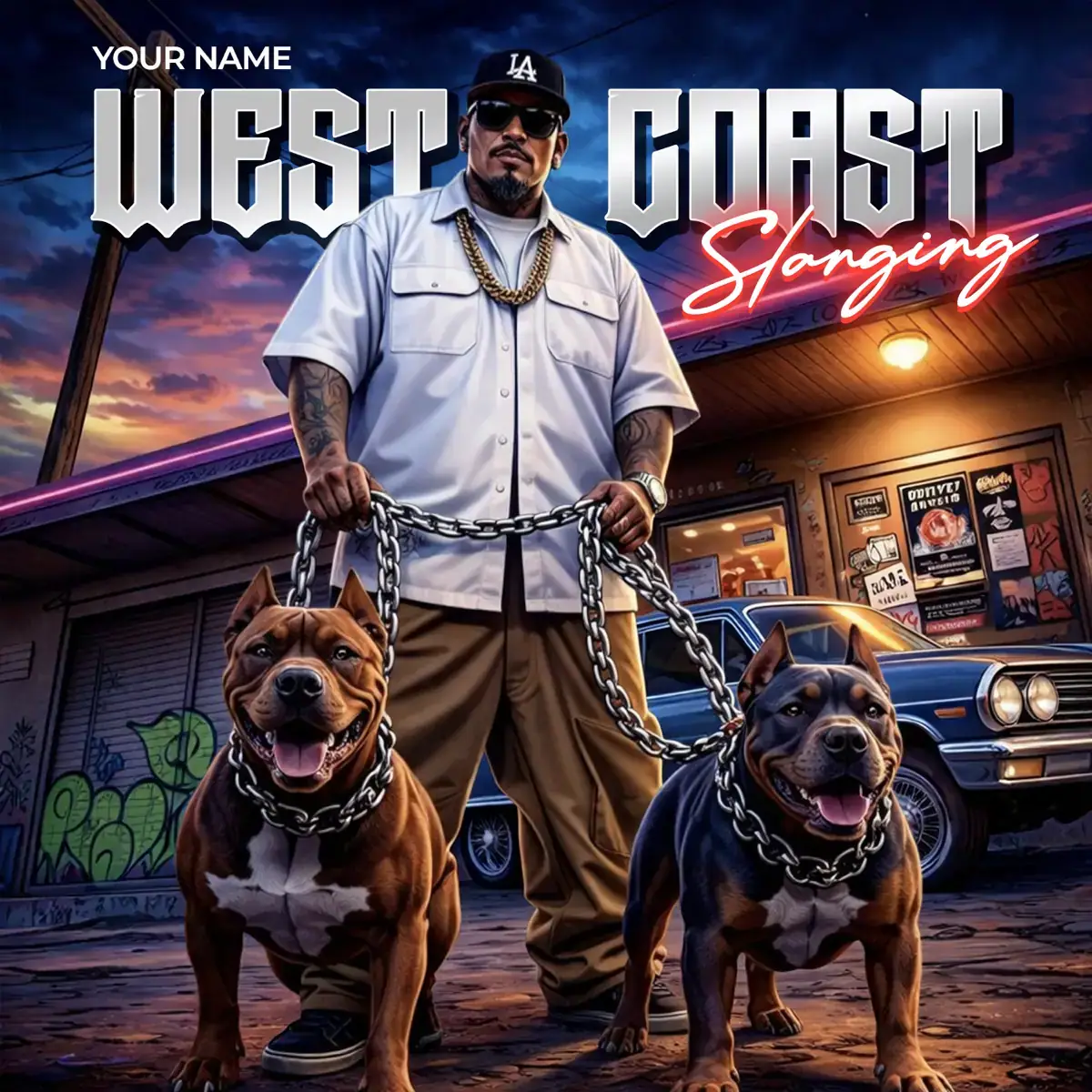 West Coast Slanging Mixtape Cover Template
