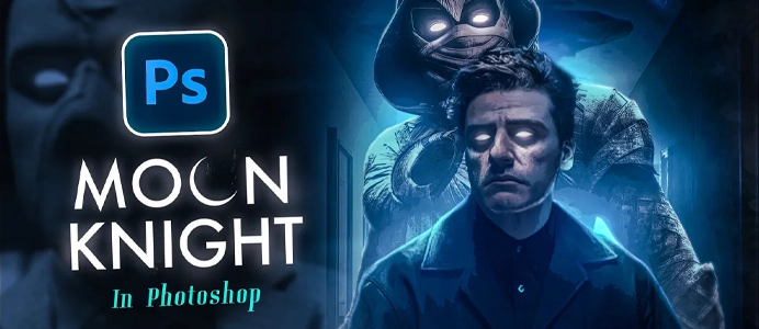 I Made a CRAZY Moon Knight Art | Photoshop Manipulation