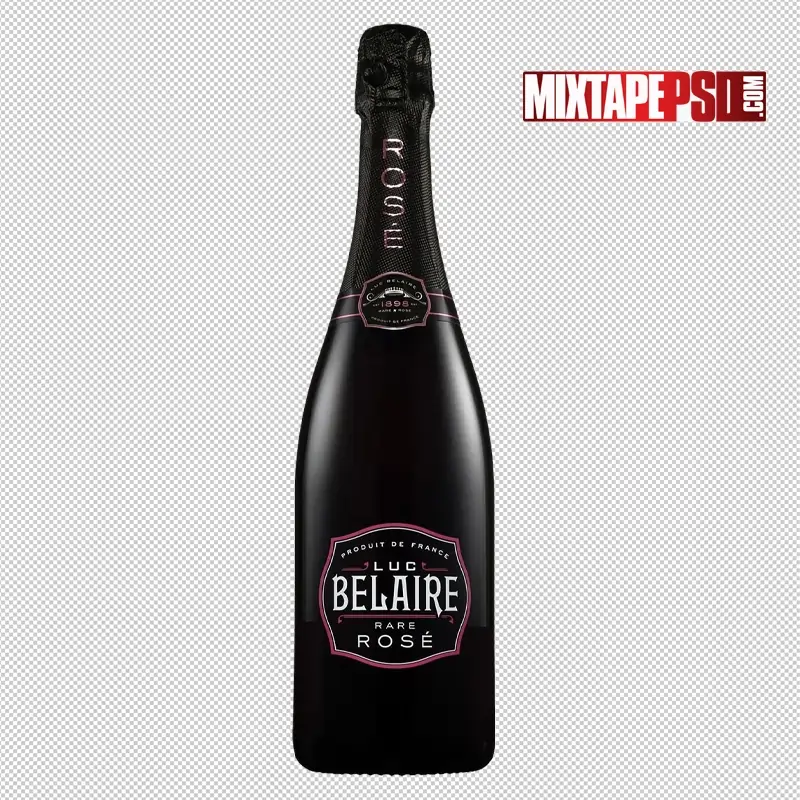 Belaire Rosé Black Bottle PNG