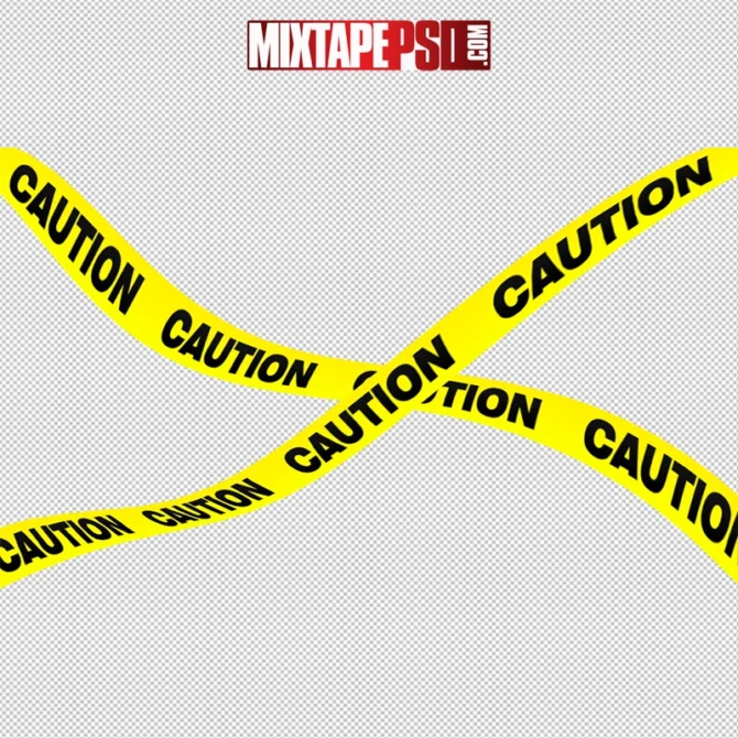 Caution Yellow Tape Transparent