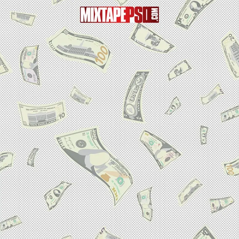 Floating Cartoon Money PNG
