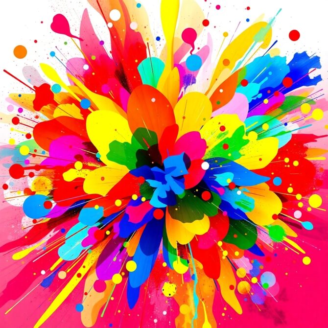 Color Splash Flyer Background 9
