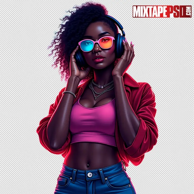 Black Club Flyer Model PNG 16