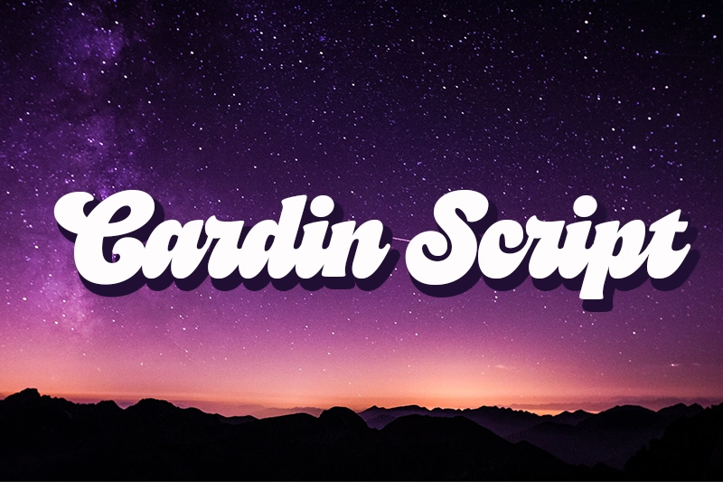 Cardin Script Font Type