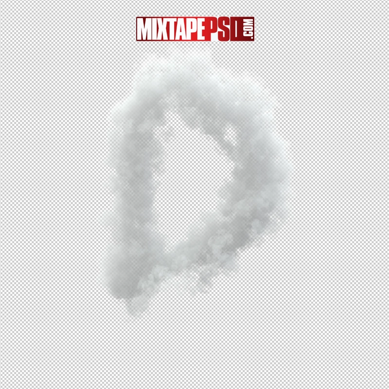 Cloud Font Letter D