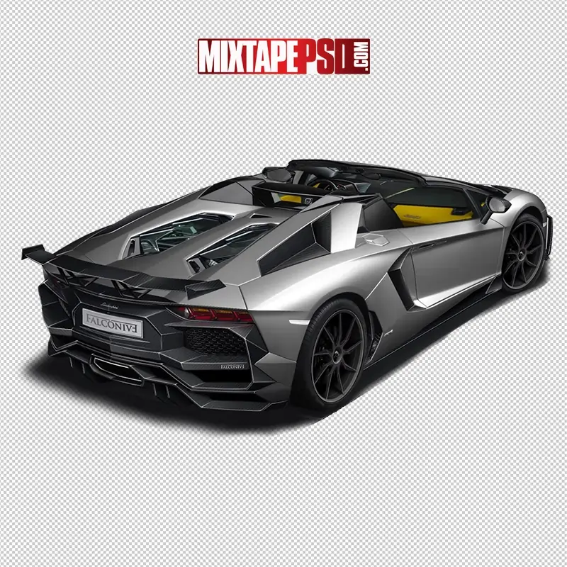 Grey Yellow Lamborghini PNG