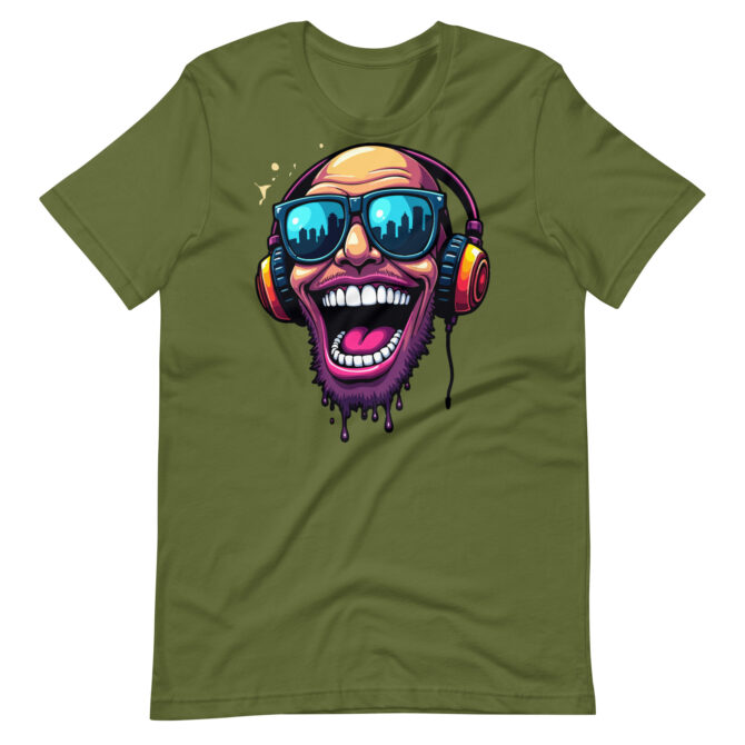 Character wearing headphones laughing cartoon t-shirt, Audio Addict T-Shirt, Cartoon Character with Headphones Shirt, Chill Vibes T-Shirt, Cool Music Tee, DJ Style T-Shirt, Funny Headphones T-Shirt, Happy Listener Shirt, Headphones Smiling Tee, Headphones Vibes Shirt, Joyful Listener Graphic Tee, Laugh Out Loud Music Tee, Laughing Character Shirt, Laughing Music Fan Tee, Music and Laughter Shirt, Music Lover Graphic Tee