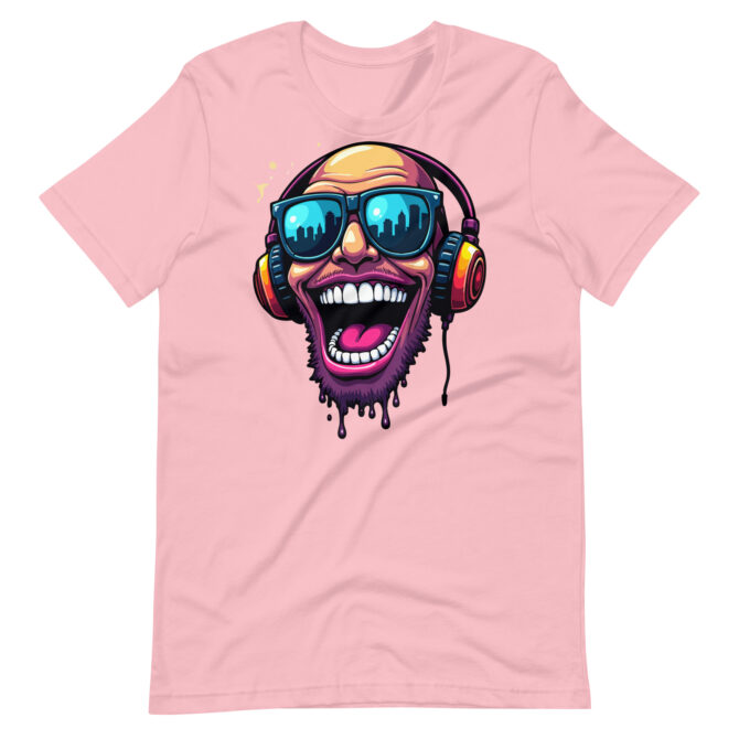 Character wearing headphones laughing cartoon t-shirt, Audio Addict T-Shirt, Cartoon Character with Headphones Shirt, Chill Vibes T-Shirt, Cool Music Tee, DJ Style T-Shirt, Funny Headphones T-Shirt, Happy Listener Shirt, Headphones Smiling Tee, Headphones Vibes Shirt, Joyful Listener Graphic Tee, Laugh Out Loud Music Tee, Laughing Character Shirt, Laughing Music Fan Tee, Music and Laughter Shirt, Music Lover Graphic Tee