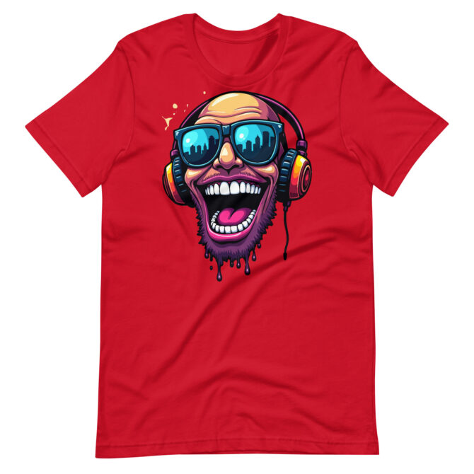 Character wearing headphones laughing cartoon t-shirt, Audio Addict T-Shirt, Cartoon Character with Headphones Shirt, Chill Vibes T-Shirt, Cool Music Tee, DJ Style T-Shirt, Funny Headphones T-Shirt, Happy Listener Shirt, Headphones Smiling Tee, Headphones Vibes Shirt, Joyful Listener Graphic Tee, Laugh Out Loud Music Tee, Laughing Character Shirt, Laughing Music Fan Tee, Music and Laughter Shirt, Music Lover Graphic Tee