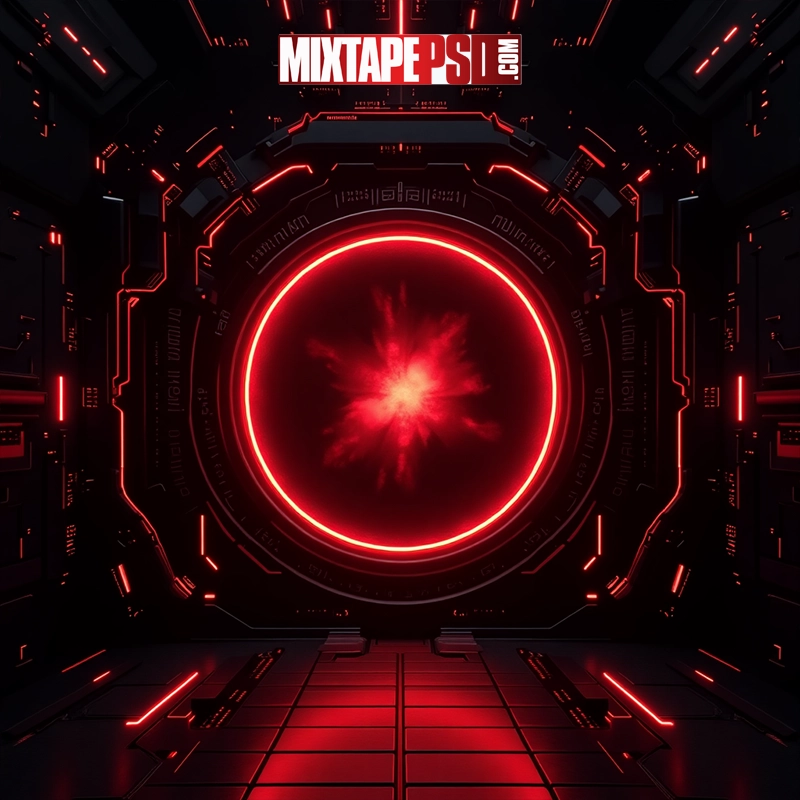 Futuristic Digital Red Portal 4