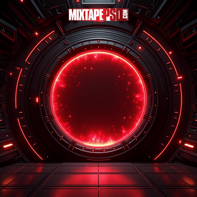 Futuristic Digital Red Portal 5