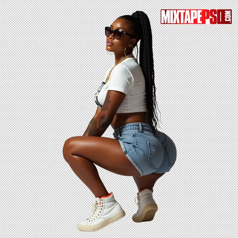 Twerking Hip Hop Model PNG 2