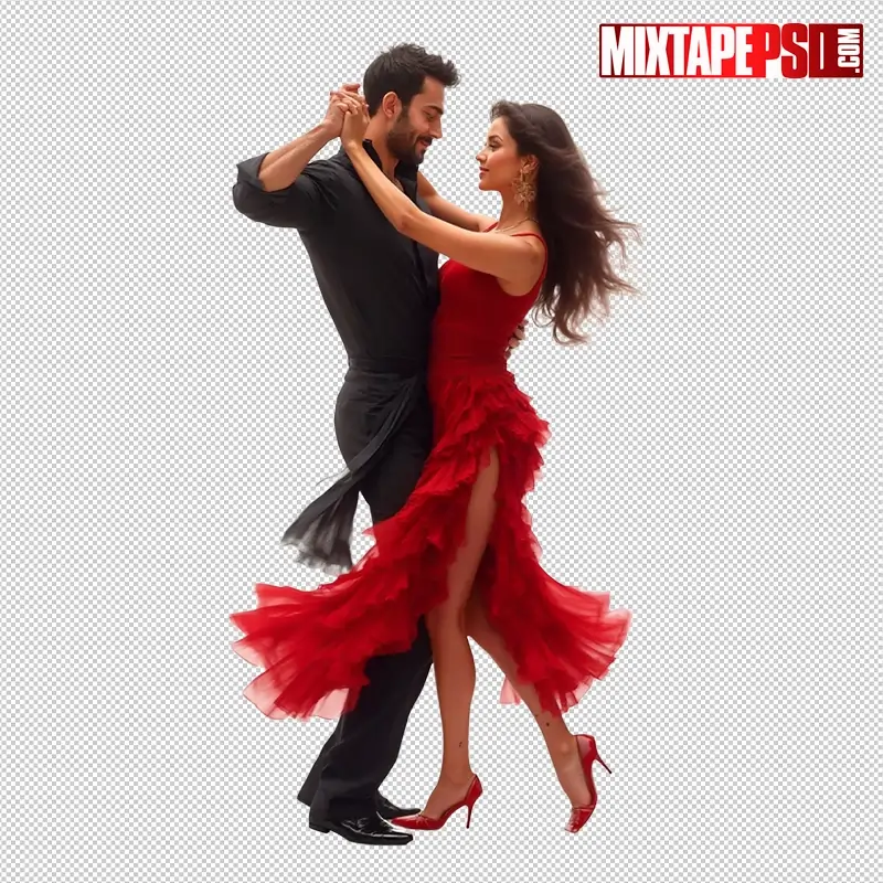 Bachata Dancing Couple PNG 2