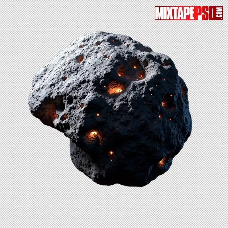 Floating Asteroid PNG 2