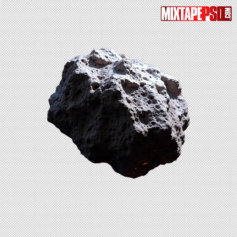 Floating Asteroid PNG 3