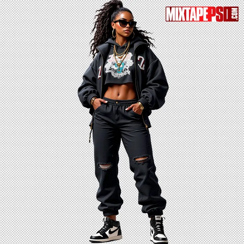 Hip Hop Female Model PNG