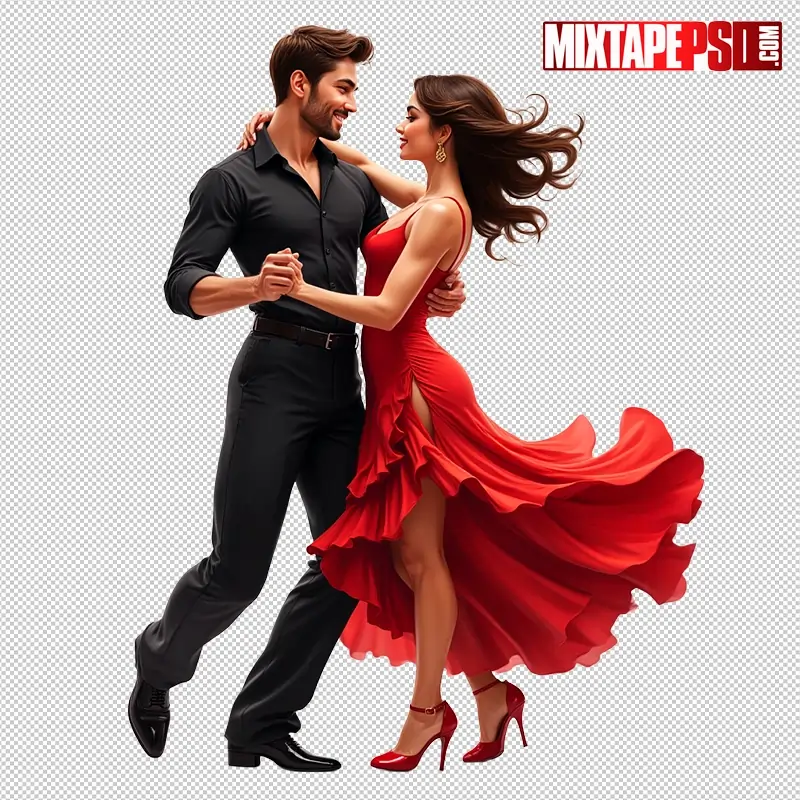 Salsa Dancing Couple PNG 5